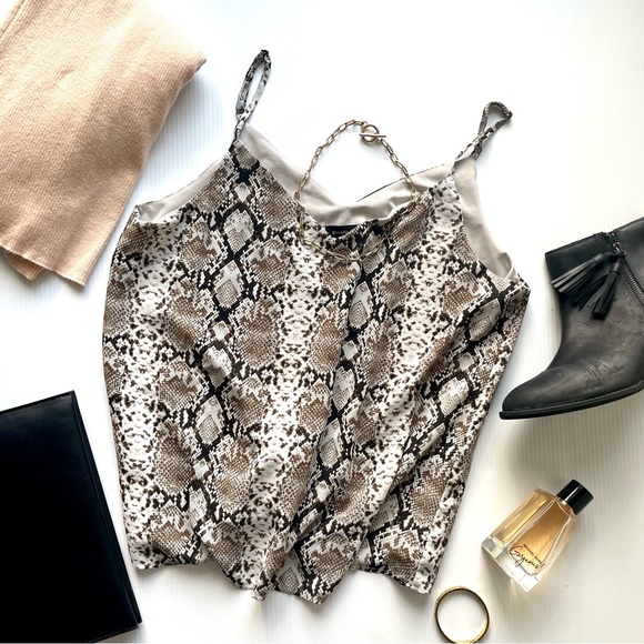 Banana Republic Tops - Banana Republic snake print cami top size M